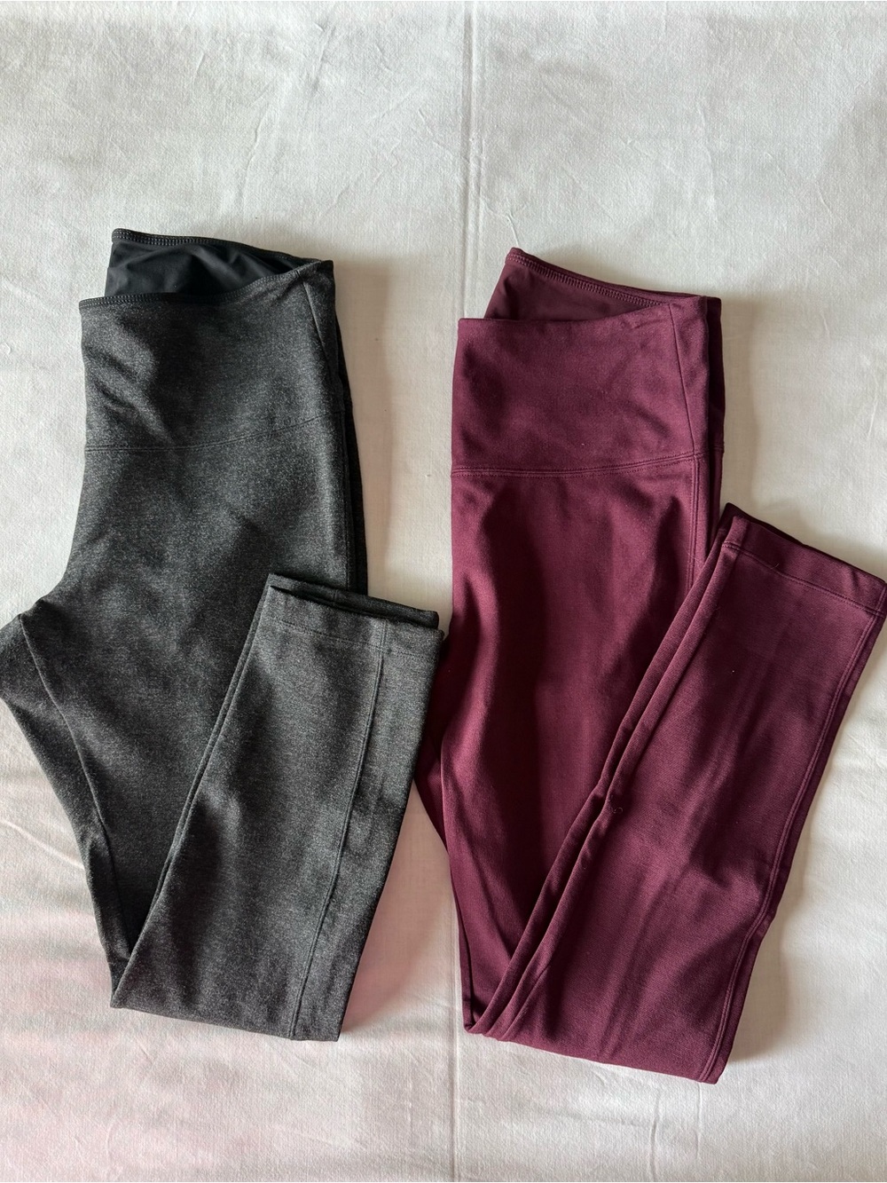 WHBM Leggings Bundle M NWOT Burgundy Charcoal Grey Set